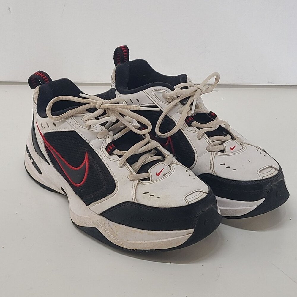 Nike Mens Air Monarch IV Training Shoes Size 8 White Black Sneaker